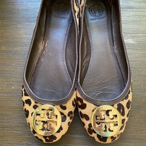 Authentic Tory Burch leopard print ballet flat